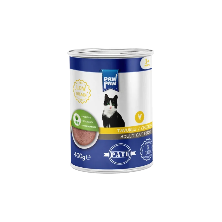 PawPaw Yetişkin Kediler için Tavuklu Pate Tam Yaş Mama