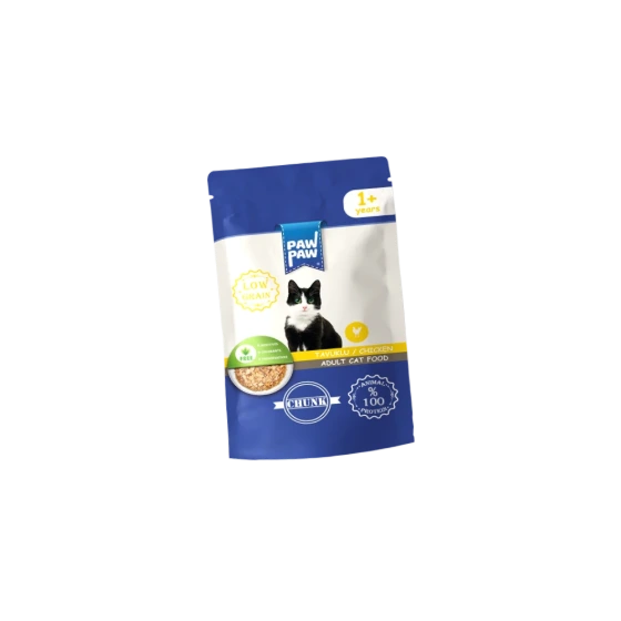 PawPaw Yetişkin Kediler için Tavuklu Pouch Tam Yaş Mama